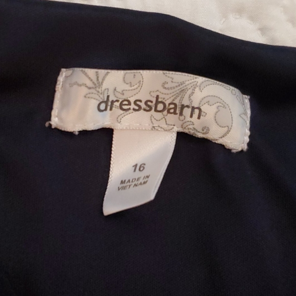 SLINKY Dress Barn navy blue dress size 16 - Picture 8 of 8